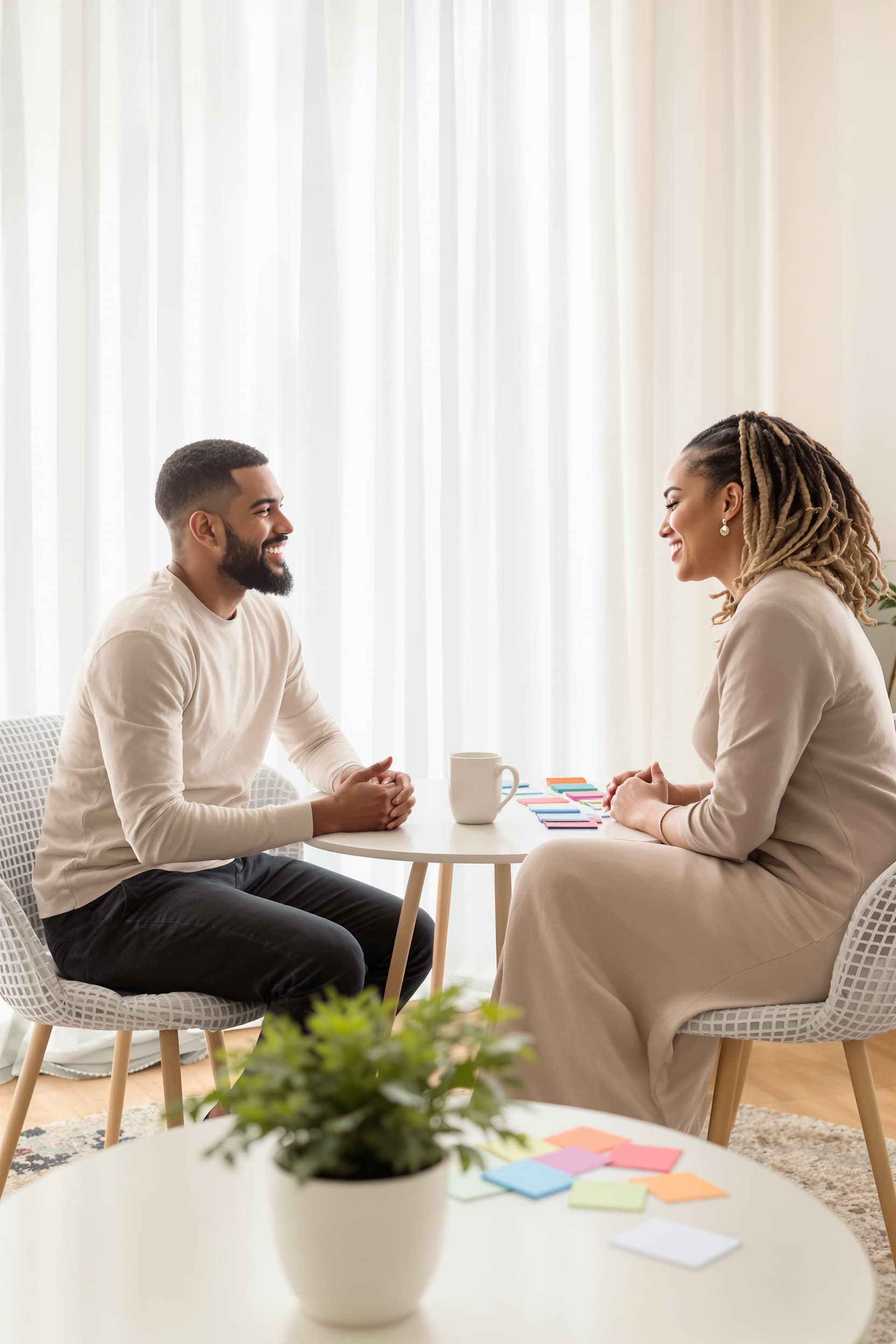Between Us, two people, one honest conversation
